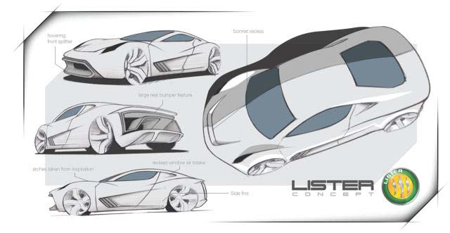 The Lister hypercar concept seen from various angles. It looks pretty good all around.....